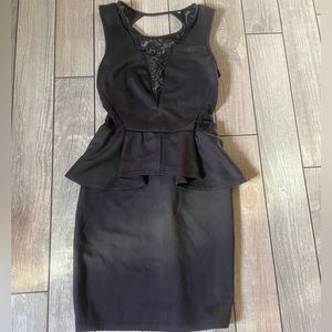 Laced in sides of dress, and middle or dress - Open back